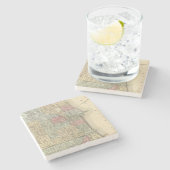 Mitchell著シカゴの地図 ストーンコースター (横)