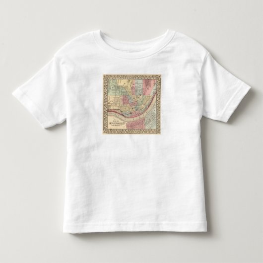 Mitchell著シンシナチの地図 トドラーTシャツ (正面)
