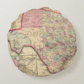 Mitchell著テキサス州の地図 ラウンドクッション (裏面)