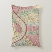 Mitchell著ニュー・オーリンズの地図 アクセントクッション (正面(垂直))