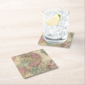 Mitchell著ボストン地図 スクエアペーパーコースター (インサイチュ)