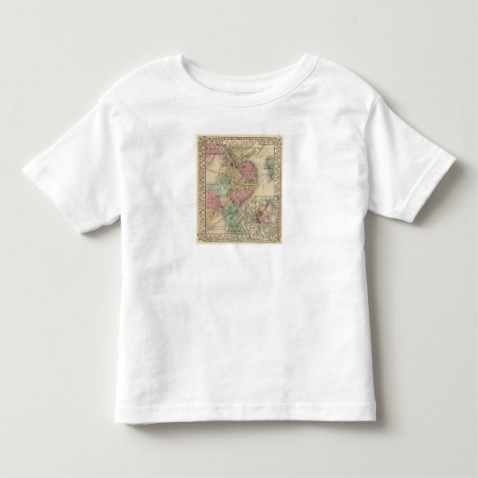Mitchell著ボストン地図 トドラーTシャツ (正面)