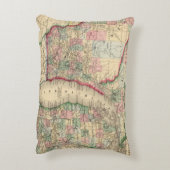 Mitchell著ミシガン州、ウィスコンシンの地図 アクセントクッション (裏面(縦))