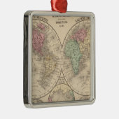 Mitchell著世界半球の地図 メタルオーナメント (右)