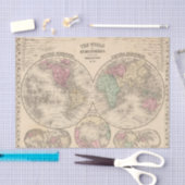 Mitchell著世界半球の地図 薄葉紙 (クラフト)
