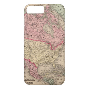 Mitchell著北アメリカの地図 iPhone 8 Plus/7 Plusケース