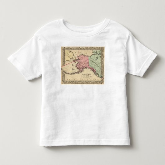 Mitchell著NWアメリカの地図 トドラーTシャツ (正面)