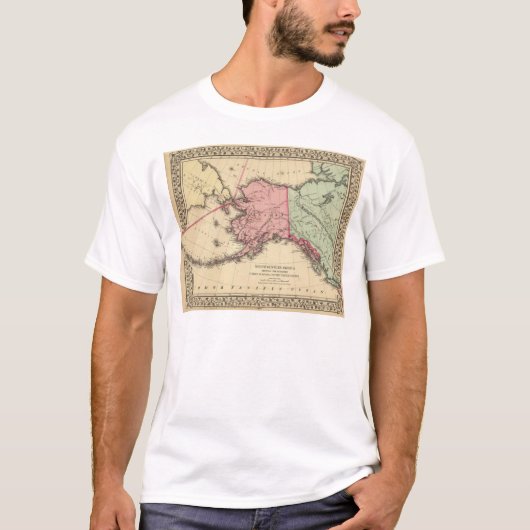 Mitchell著NWアメリカの地図 Tシャツ (正面)