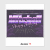 Mitchell Name Vorname retro Sticker Geburtstag シール (シート)