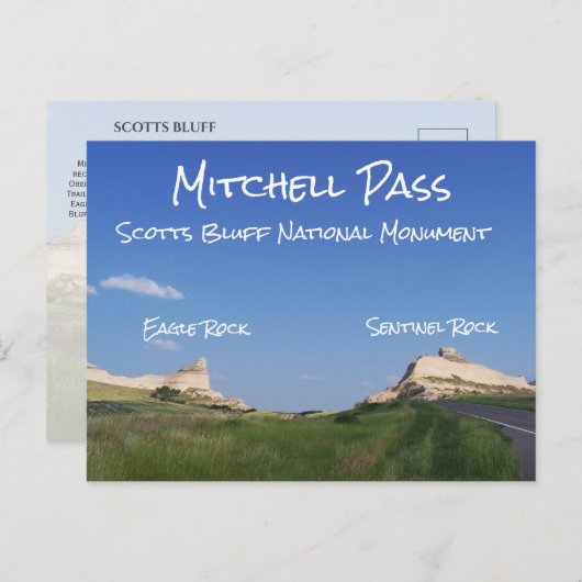 Mitchell Pass, Scotts Bluff National Monument, NE ポストカード (正面/裏面)