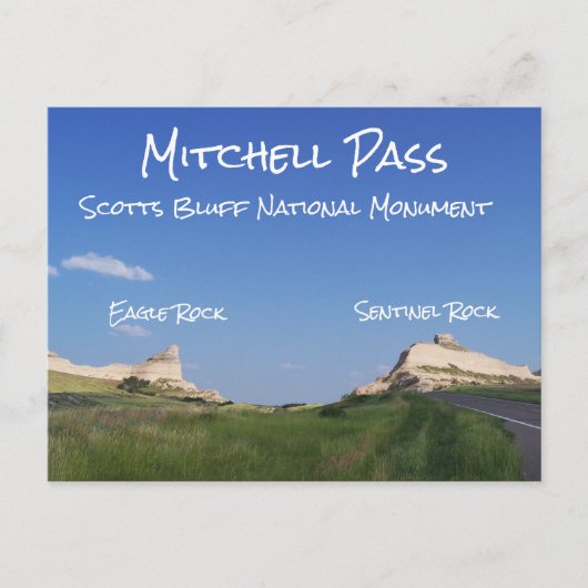 Mitchell Pass, Scotts Bluff National Monument, NE ポストカード (正面)