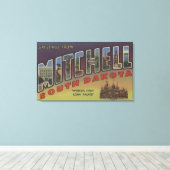 Mitchell, South Dakota – 大きな文字のシーン キャンバスプリント (インサイチュ (ウッドフロア))