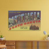Mitchell, South Dakota – 大きな文字のシーン キャンバスプリント (インサイチュ (リビング))
