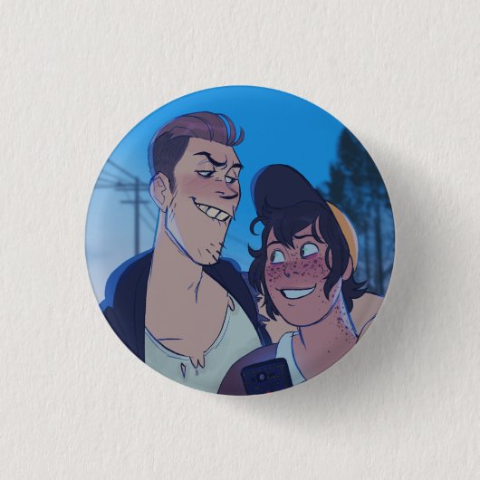 mitjoの薄暗がりボタン 缶バッジ (正面)