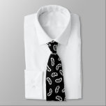 Mitochondria - White on Black ネクタイ<br><div class="desc">Mitochondria are the powerhouses of the cell,  and they deserve their own design. One of the more recognizable organelles,  these evolved prokaryotes energize us every day.</div>