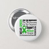 Mitochondrial Disease I Wear Green Ribbon Tribute 缶バッジ (正面&裏面)