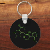 Mitragynine Kratom分子 – 化学図 キーホルダー (正面)