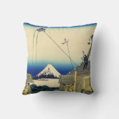 Mitsuiの店富士山のヴィンテージのスケッチ クッション (裏面)