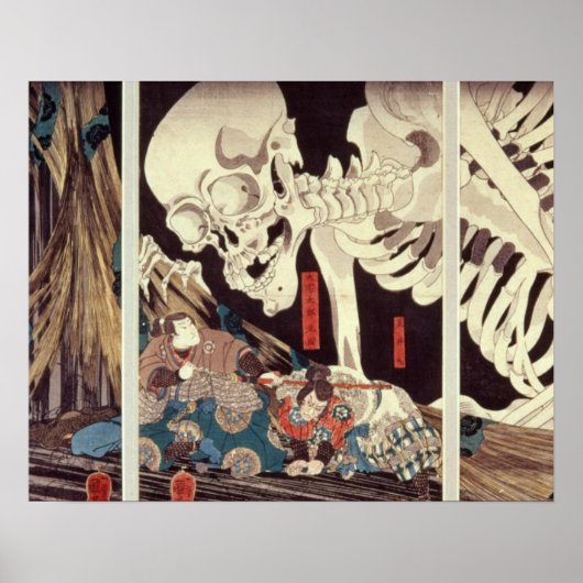 Mitsukini Defying the Skeleton Spectre, c.1845 ポスター (正面)