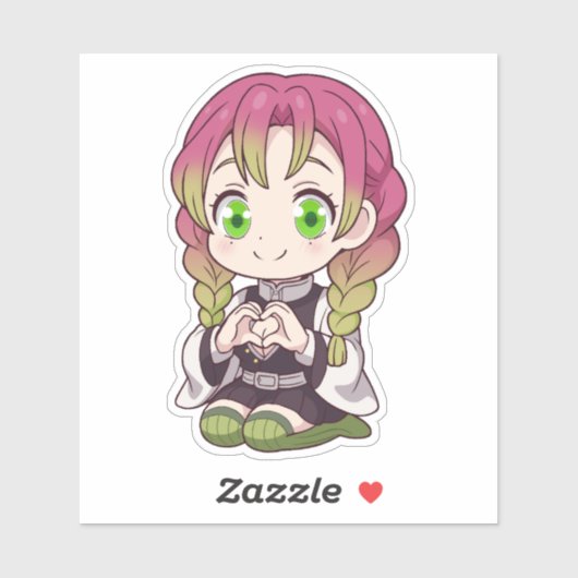 Mitsuri Kanroji Chibi Love シール (シート)