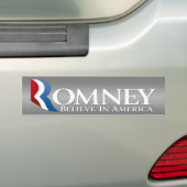 Mitt Romney氏（2012年社長代理） バンパーステッカー (車上)