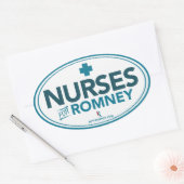 Mitt Romney 2012のナース（オーバルステッカー） 楕円形シール (封筒)