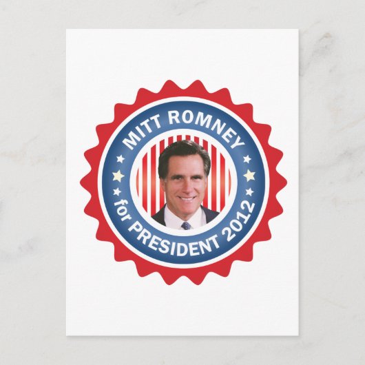 Mitt Romney 2012米国大統領向け ポストカード (正面)