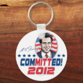 Mitt Romney ComMITTed 2012ギア キーホルダー (正面)