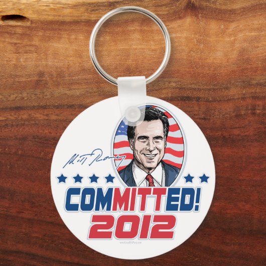 Mitt Romney ComMITTed 2012ギア キーホルダー (正面)