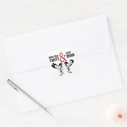 Mitt the TwittとLyin' Ryan スクエアシール (封筒)