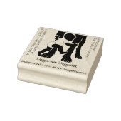 Mittel großer Doggen Stempel viel Text ラバースタンプ (スタンプ)