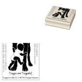 Mittel großer Doggen Stempel viel Text ラバースタンプ (押印)