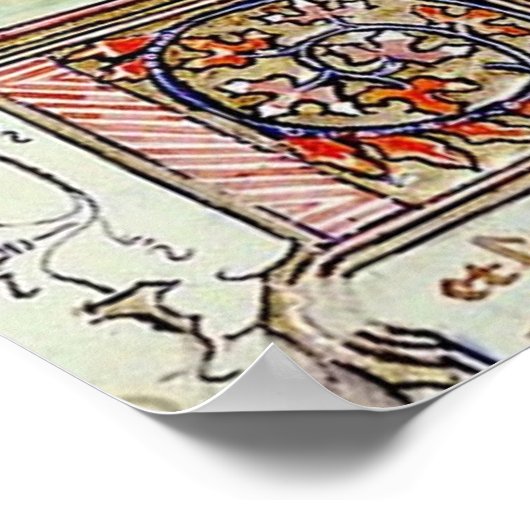 Mittelalterliche Buchmalerei  ポスター (角)