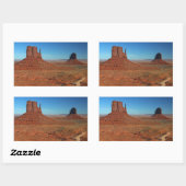 Mittens in Death Valley Rectangleスタンプ 長方形シール (シート)