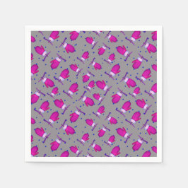 Mittens retro_gray スタンダードカクテルナプキン