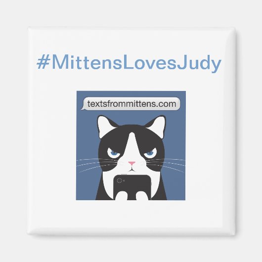 #MittensLovesJudy角磁石 マグネット (正面)