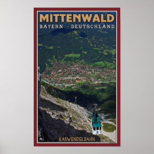 Mittenwald - Karwendelbahnの終点 ポスター