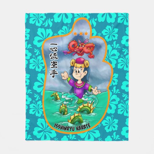 MitzuかわいいGami (Isshinryu)毛布 フリースブランケット (正面)