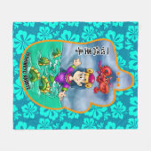 MitzuかわいいGami (Isshinryu)毛布 フリースブランケット (正面(横))