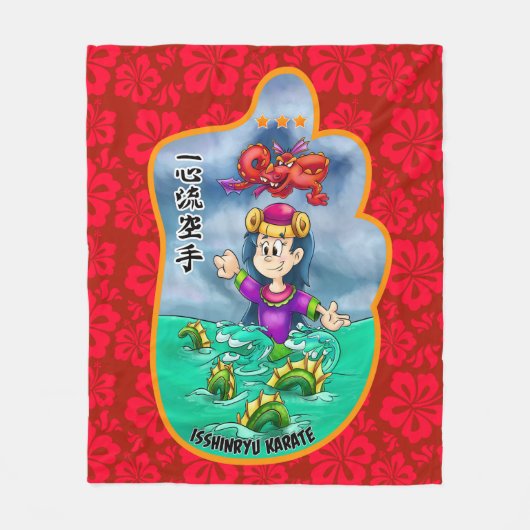 MitzuかわいいGami (Isshinryu)毛布 フリースブランケット (正面)