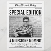 Mitzvah Newspaper Program, Single Large Page チラシ (正面)