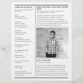 Mitzvah Newspaper Program, Single Large Page チラシ (裏面)