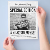 Mitzvah Newspaper Program, Single Large Page チラシ (手)