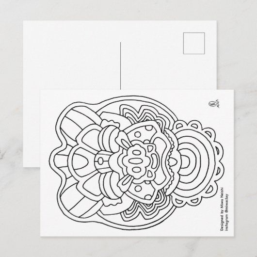 Miwaclayで色 ポストカード (正面/裏面)