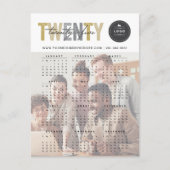 Mixはっきりしたタイポグラフィ2025カレンモダンダー写真 シーズンポストカード (正面)