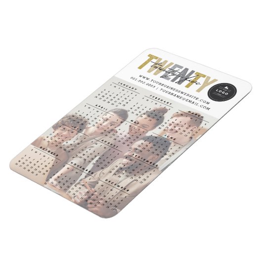 Mixはっきりしたタイポグラフィ2025カレンモダンダー写真 マグネット (左側)