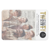 Mixはっきりしたタイポグラフィ2025カレンモダンダー写真 マグネット (横)