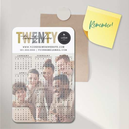 Mixはっきりしたタイポグラフィ2025カレンモダンダー写真 マグネット