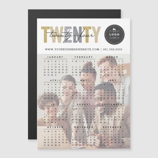 Mixタイポグラフィ2025カレンダーフォト磁気カード (正面/裏面)