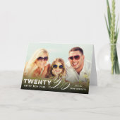 Mixタイポグラフィ2026シンプル年モダン初の写真 シーズンカード (正面)